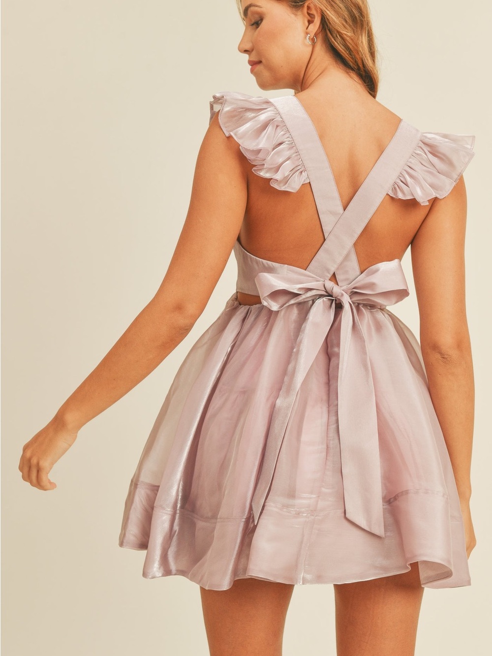Sunny Yellow Ruffle Strap Mini Dress - Picture 4 of 5